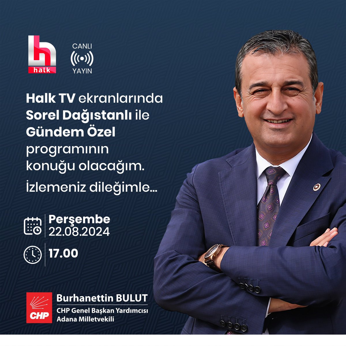 Burhanettin Bulut Halk TV'de Gündemi Değerlendirecek