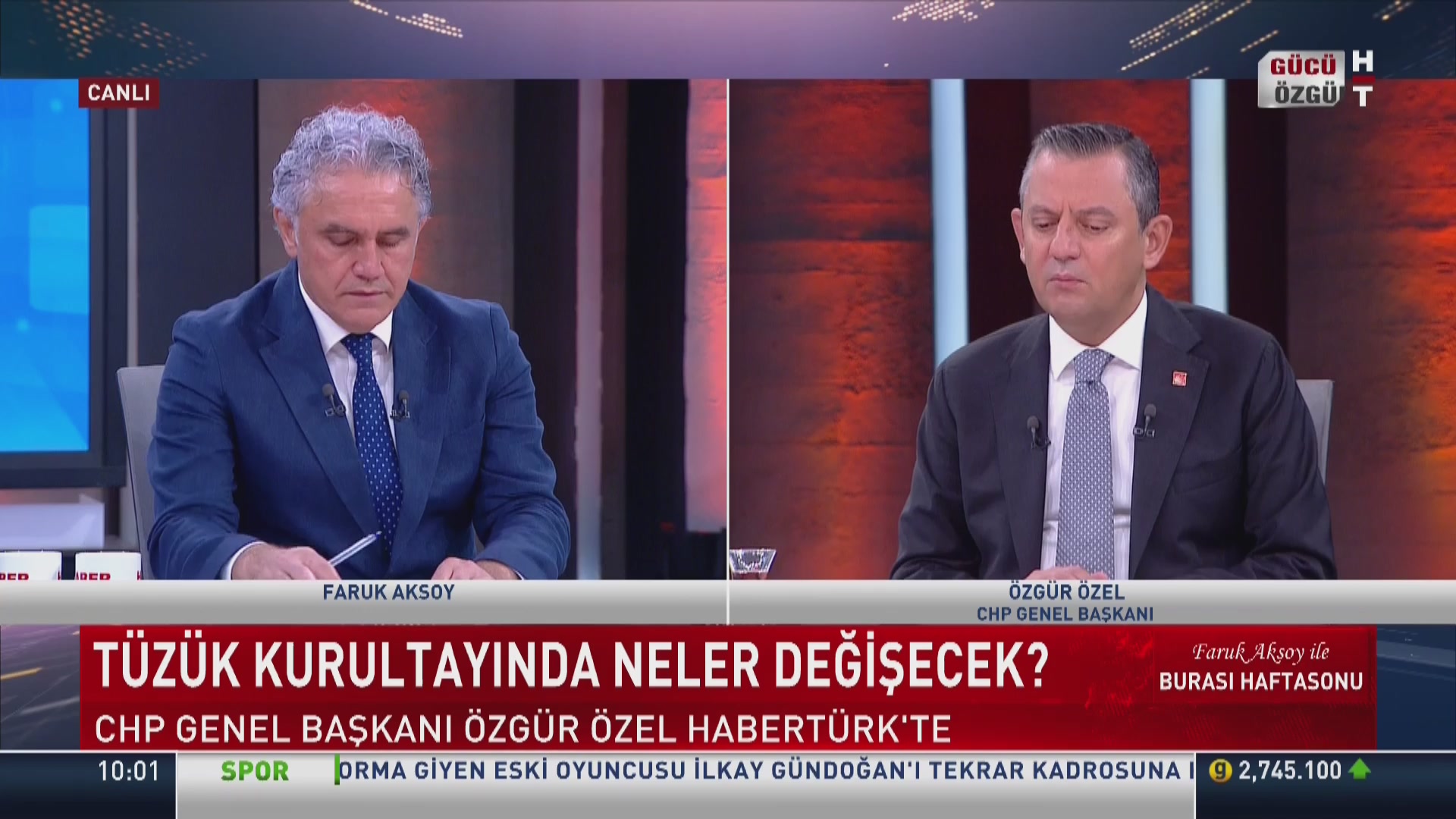 CHP Genel Başkanı Özgür Özel, HaberTürk TV'de Gündemi Değerlendirdi