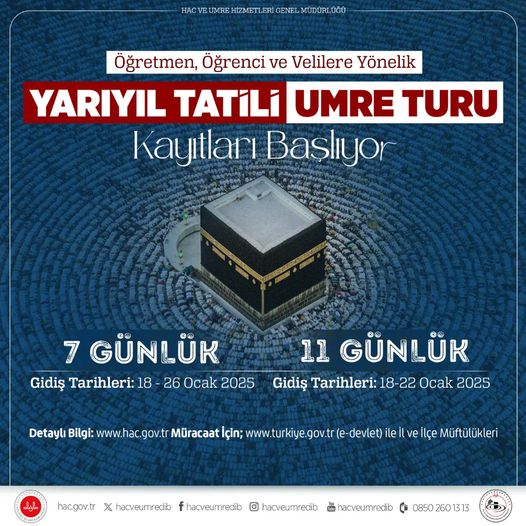 Yarıyıl Tatilinde Umre Fırsatı