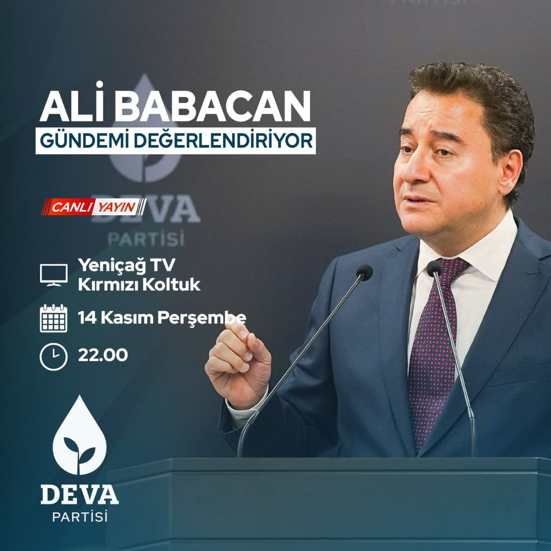 Ali Babacan, Yeniçağ TV'de Gündemi Değerlendirecek